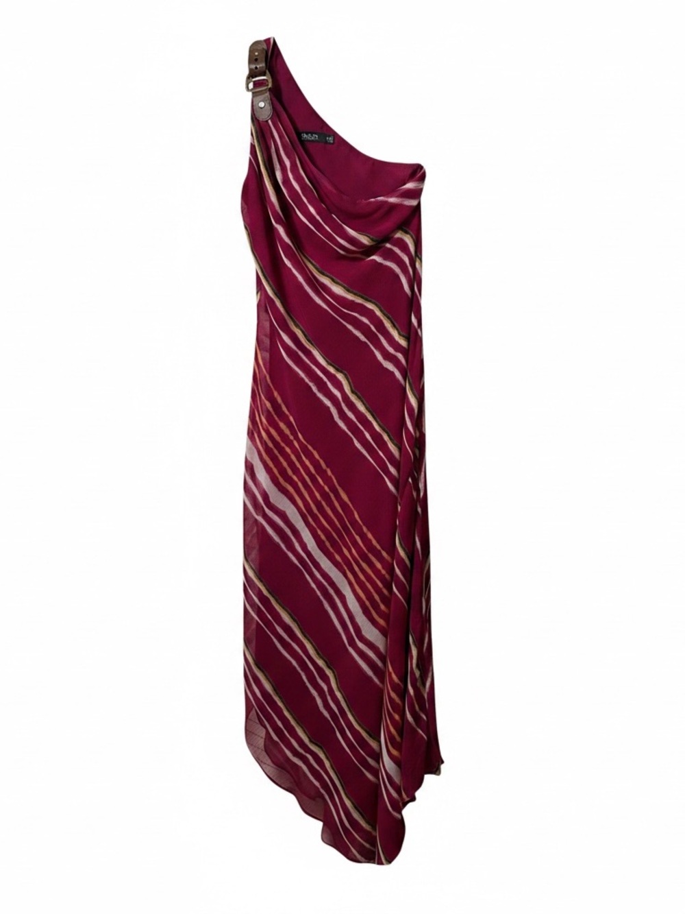Ralph Lauren One-Shoulder Asymmetrical Hem Maxi Dress